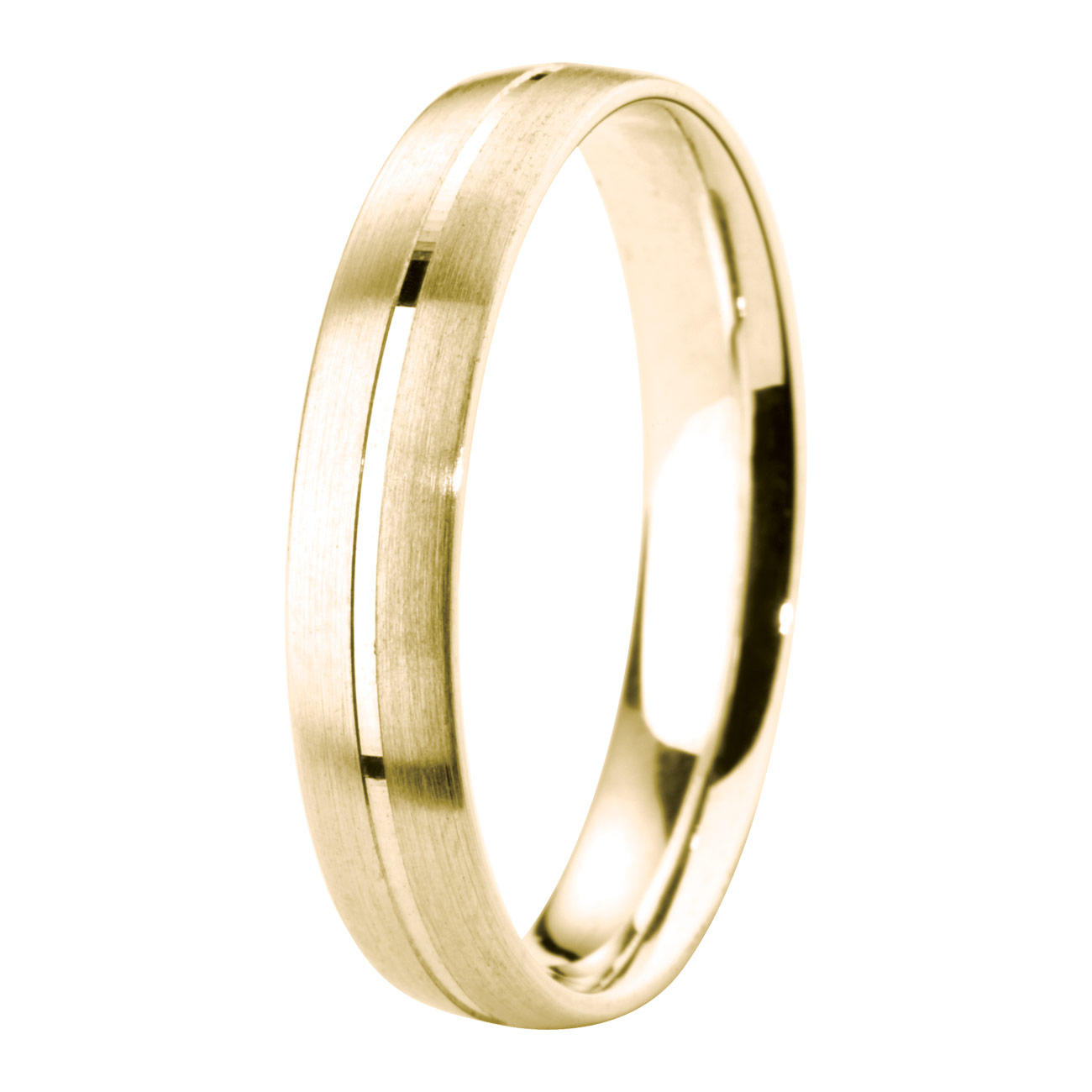 Brand New Hallmarked 9ct White Gold Wedding Ring Band D Shape